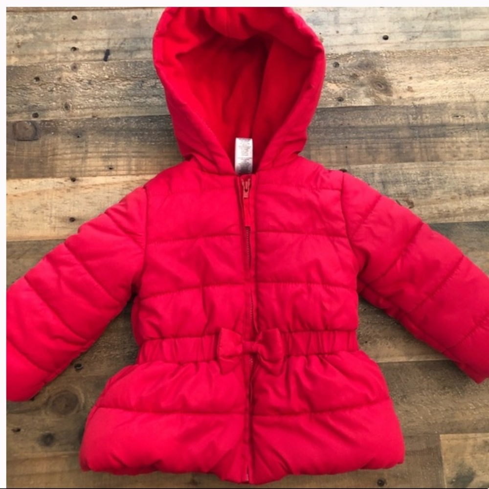 Little Me Red Bow Jacket